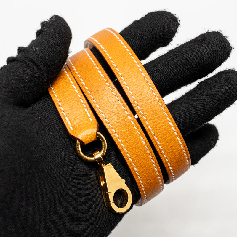 Hermes Kelly 25 Peau De Porc Toffee GHW Stamp U