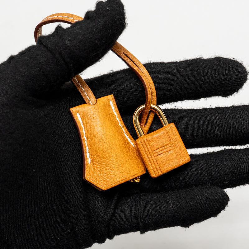 Hermes Kelly 25 Peau De Porc Toffee GHW Stamp U