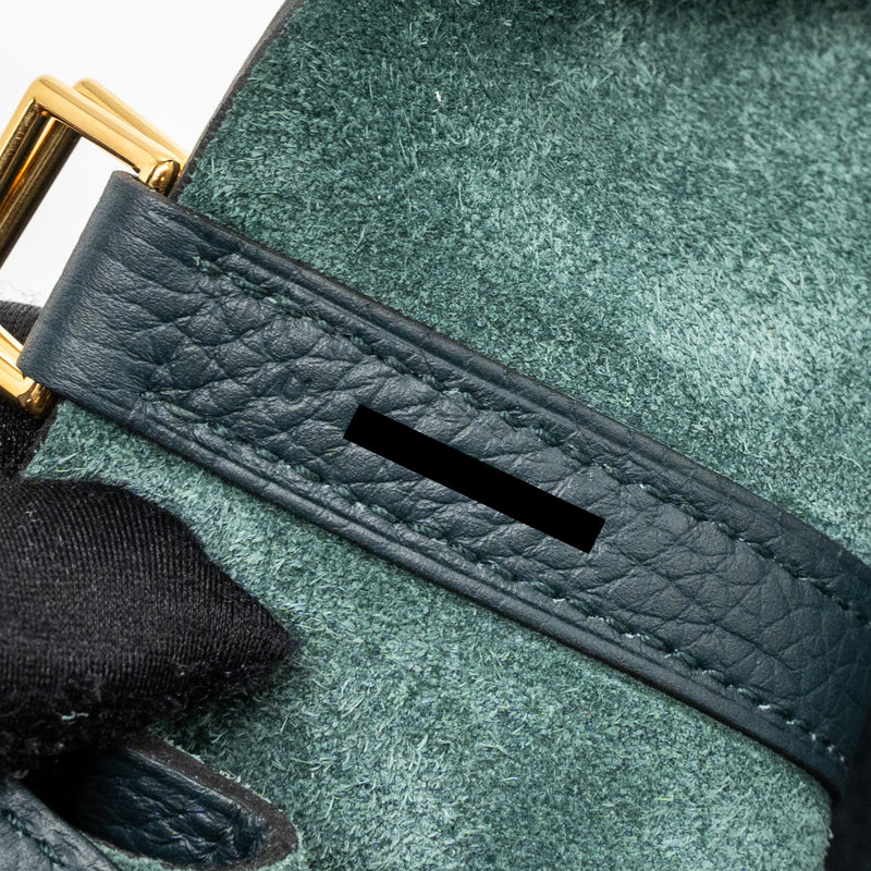 Hermes picotin 18 lock bag clemence vert cypres GHW stamp U