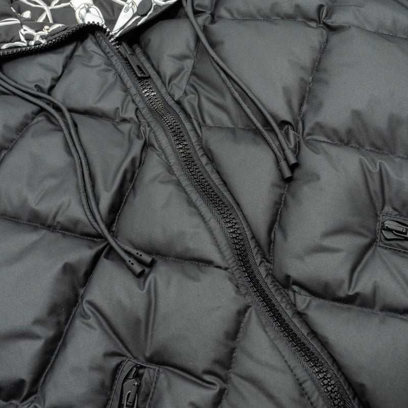 Hermes Size 40 Doudoune Courte Jacket Toile Plume Black SHW