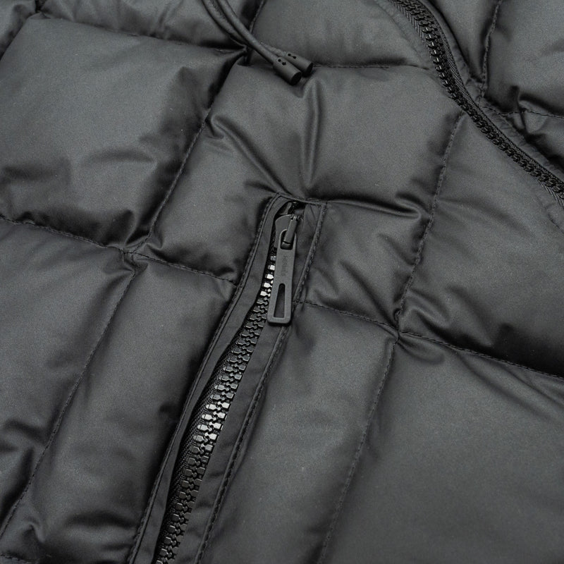 Hermes Size 40 Doudoune Courte Jacket Toile Plume Black SHW