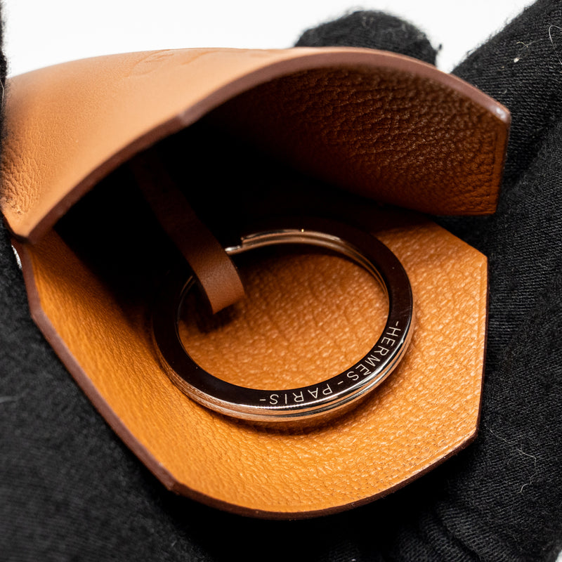 Hermes Clochette Cles Keychain Swift Brown SHW