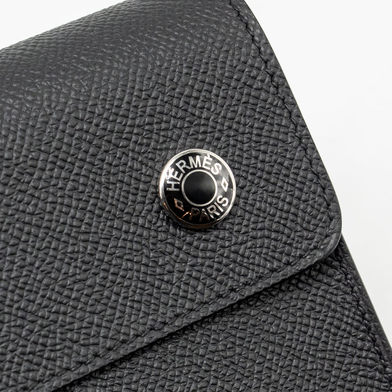 Hermes Hermesnap epsom black SHW stamp K