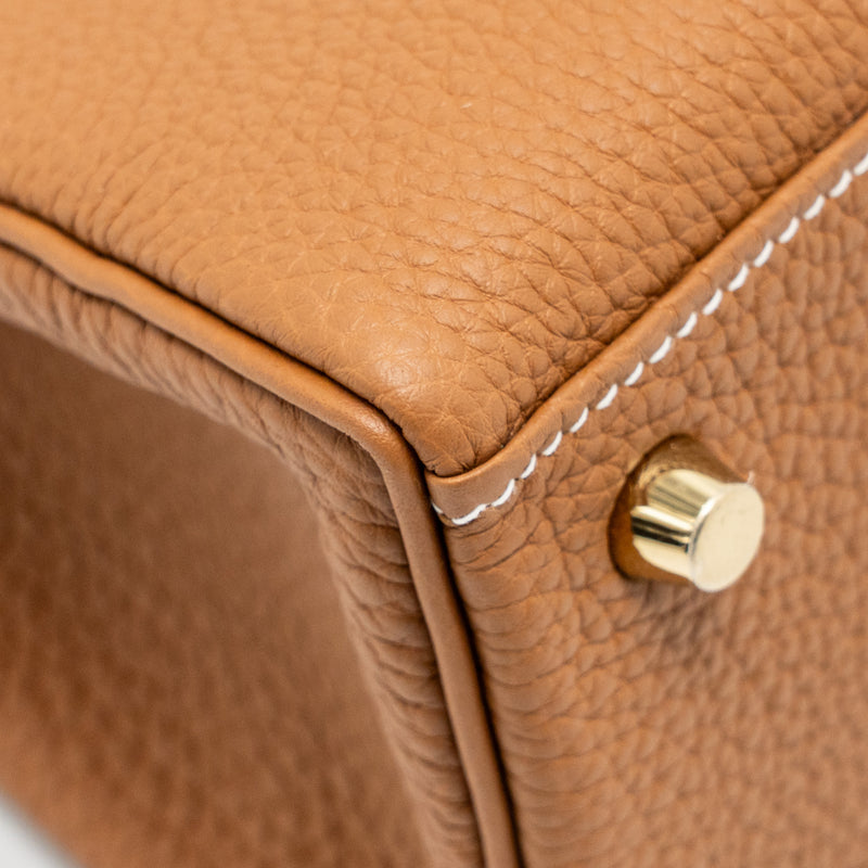 Hermes Kelly 25 Togo Gold GHW Stamp W