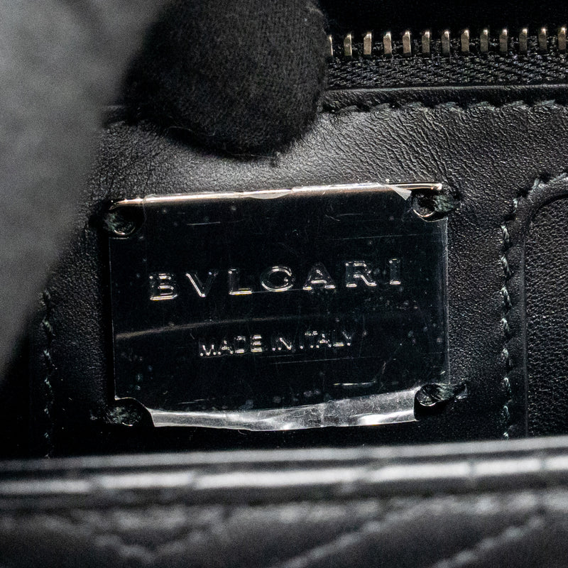 Bvlgari Serpenti Forever flap bag calfskin black ruthenium hardware