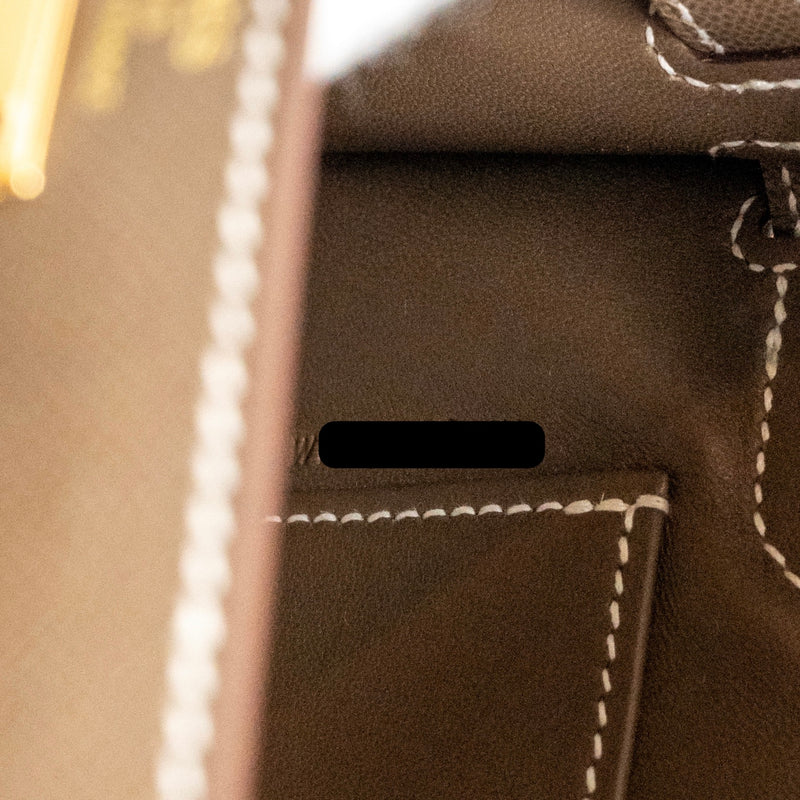 Hermes Kelly Elan madame etoupe GHW stamp W