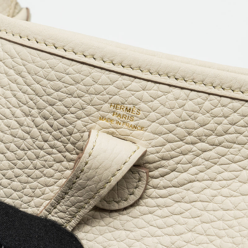 Hermes Mini Evelyn Clemence Beton GHW Stamp B