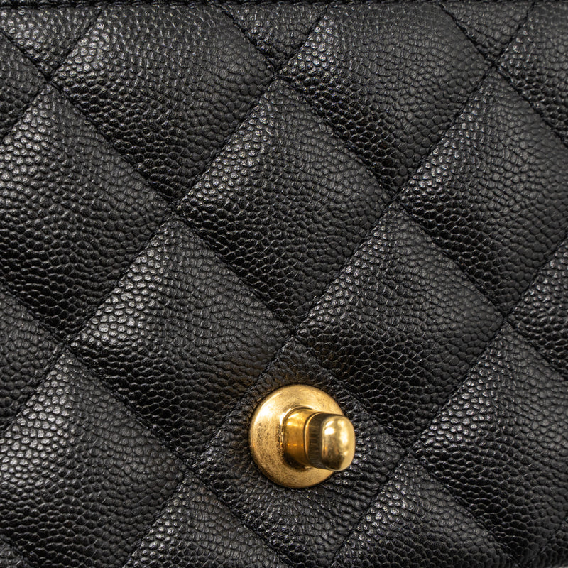 Chanel 23P mini Coco Love Flap Bag Caviar Black Brushed GHW(Microchip)