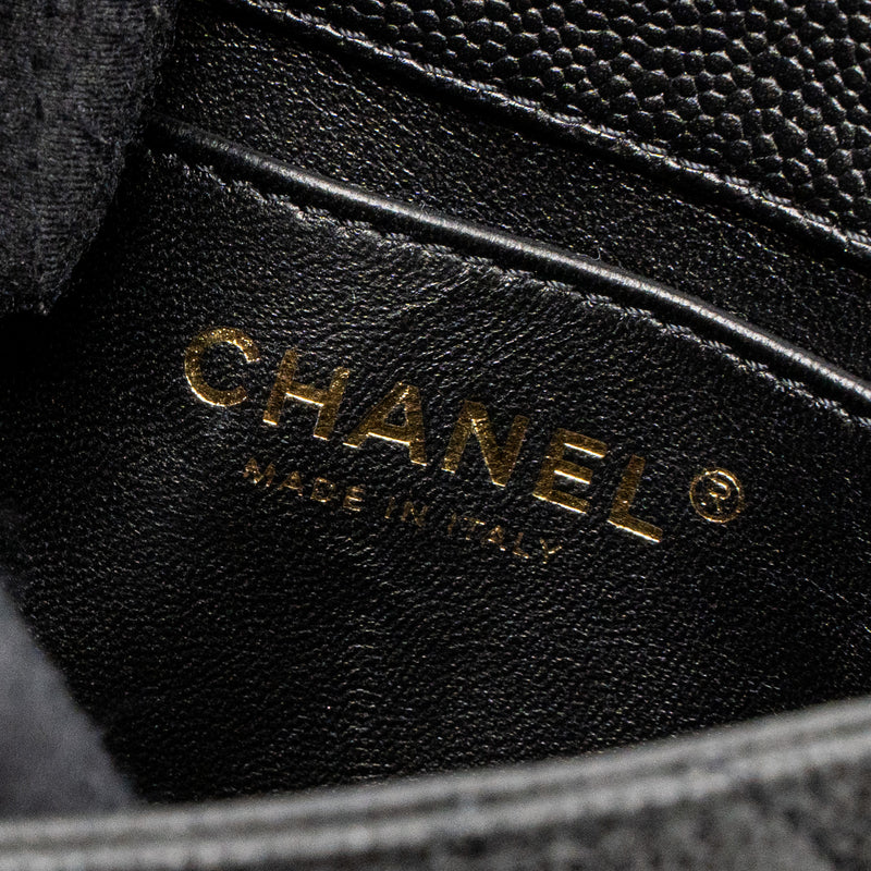 Chanel 23P mini Coco Love Flap Bag Caviar Black Brushed GHW(Microchip)