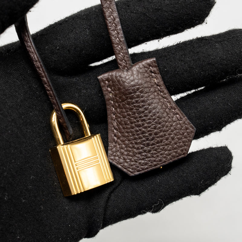 Hermes Kelly 28 Togo Chocolate GHW Stamp Y