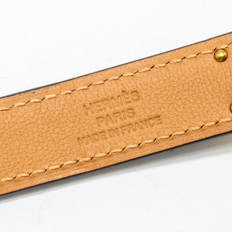 Hermes Kelly 18 Belt Epsom Black GHW Stamp W