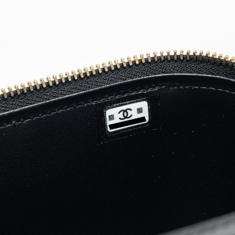 Chanel Top Handle Long Vanity Case Lambskin Black LGHW (Microchip)