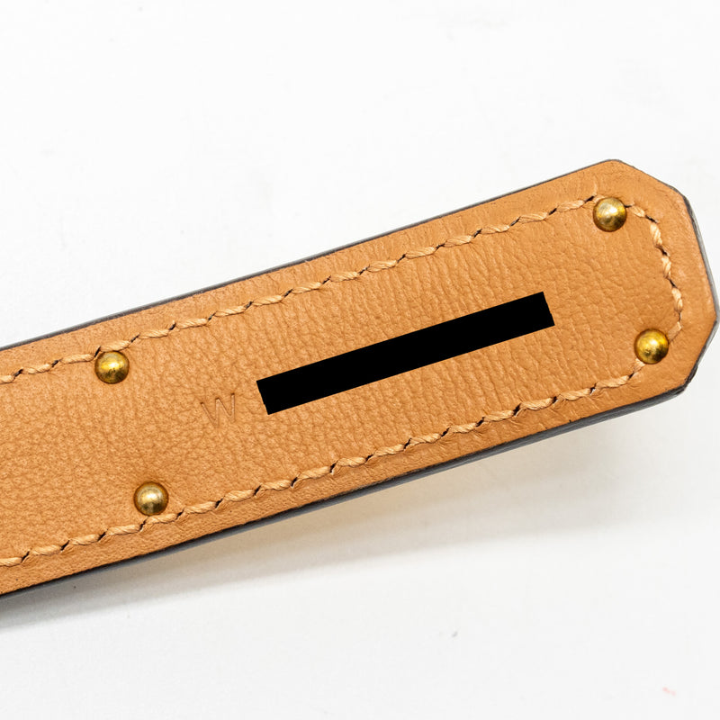 Hermes Kelly 18 Belt Epsom Black GHW Stamp W