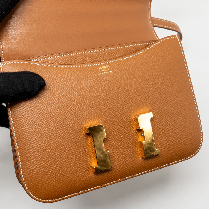 Hermes Mini Constance Epsom Gold GHW Stamp U