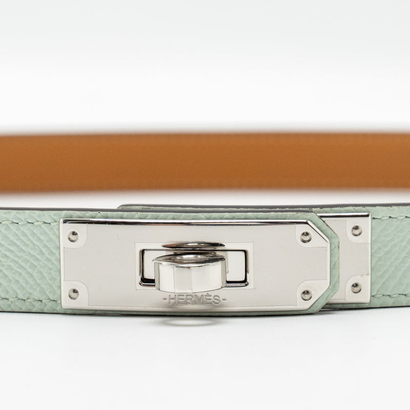 Hermes Kelly 18 Belt Epsom Vert Fizz SHW Stamp W