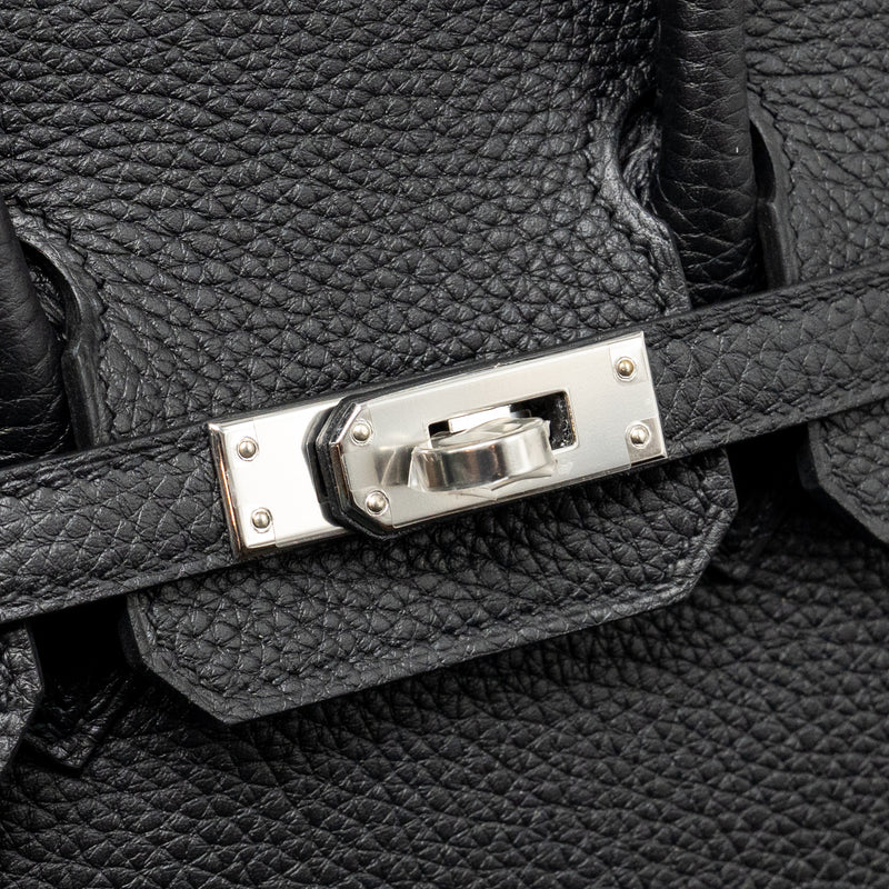 Hermes Birkin 25 Togo black SHW stamp K