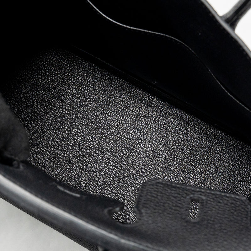 Hermes Birkin 25 Togo black SHW stamp K