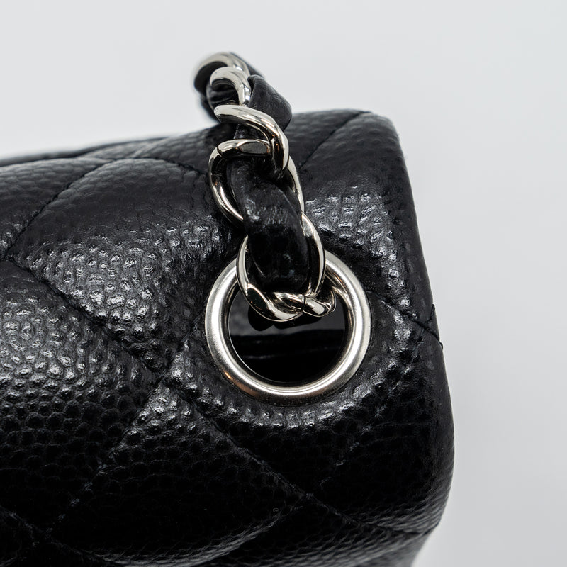 Chanel Classic Mini Square Flap Bag Caviar Black SHW
