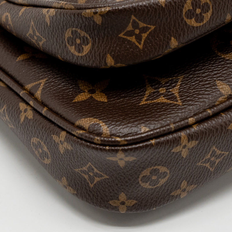 Louis Vuitton Multi Pochette Accessories Khaki Strap Monogram Canvas GHW