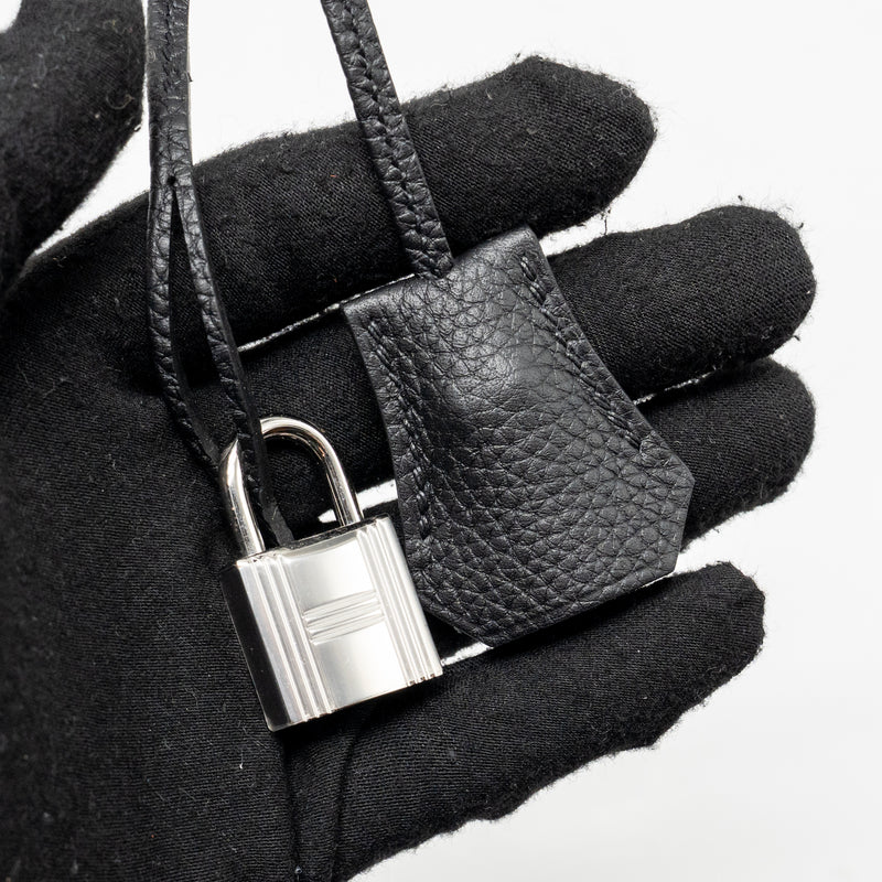 Hermes Birkin 25 Togo black SHW stamp K