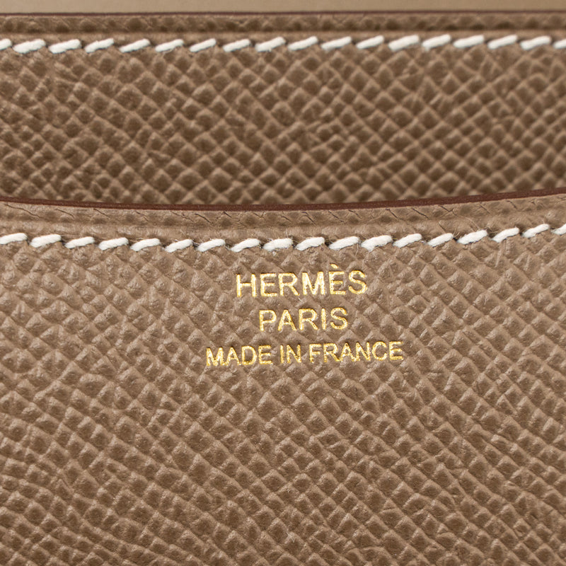 Hermes Mini Constance Epsom Etoupe GHW Stamp B (New Version)