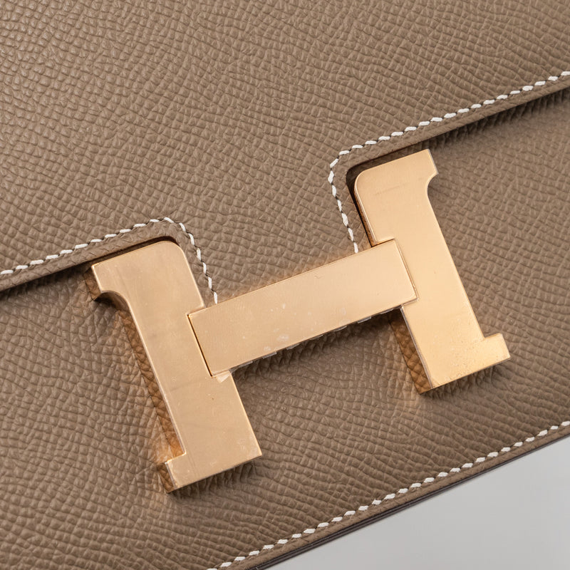 Hermes mini constance Epsom etoupe RGHW stamp B