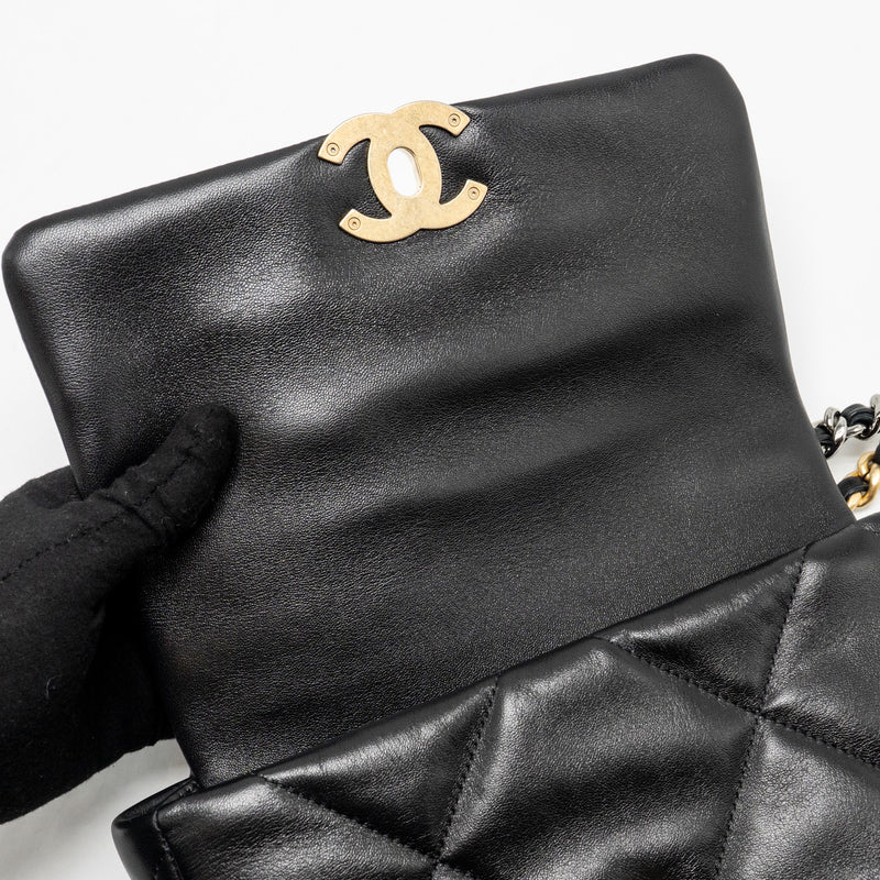 Chanel Small 19 bag goatskin black multicolor hardware