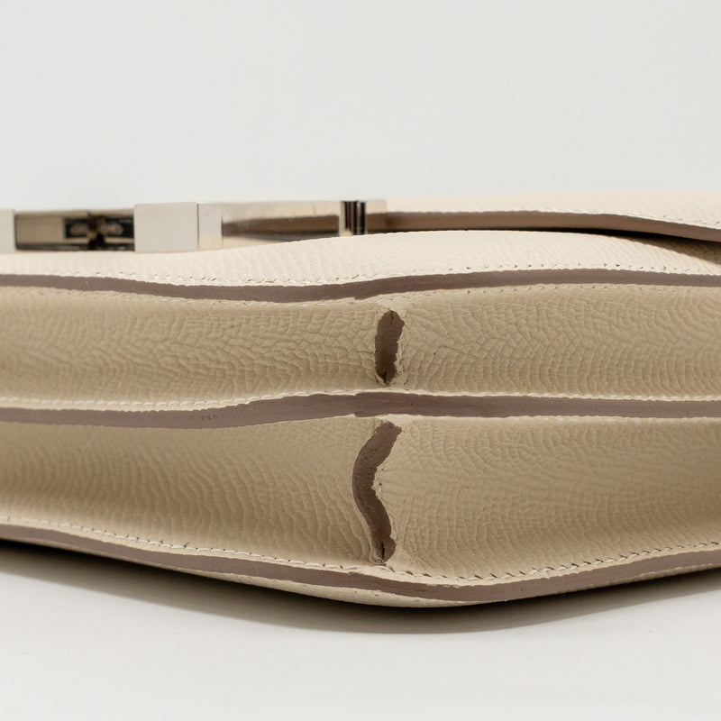 Hermes Mini Constance Epsom Craie SHW Stamp W