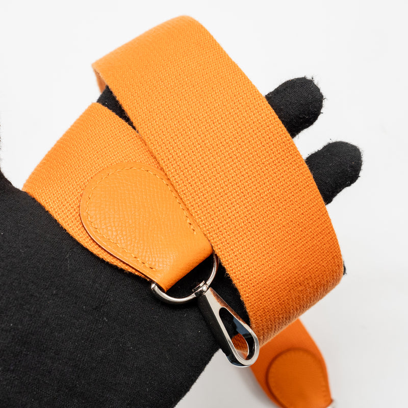 Hermes Evelyne 29 Epsom Orange SHW Stamp Square K