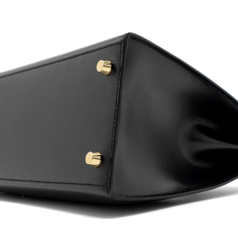 Hermes Kelly 28 Box Leather Black GHW Stamp Y