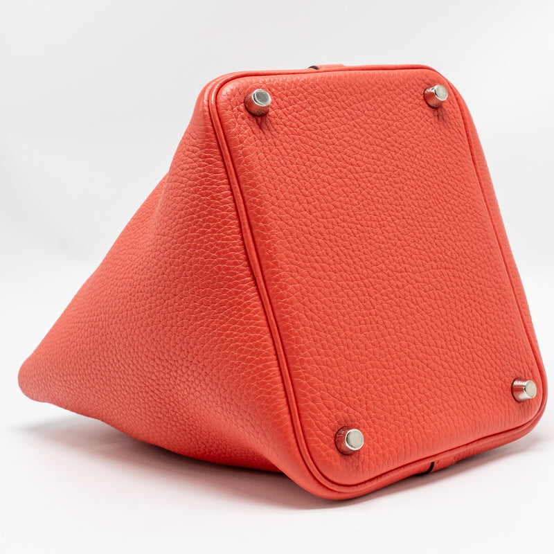 Hermes Picotin 18 Lock bag Clemence rose Jaipur SHW stamp C