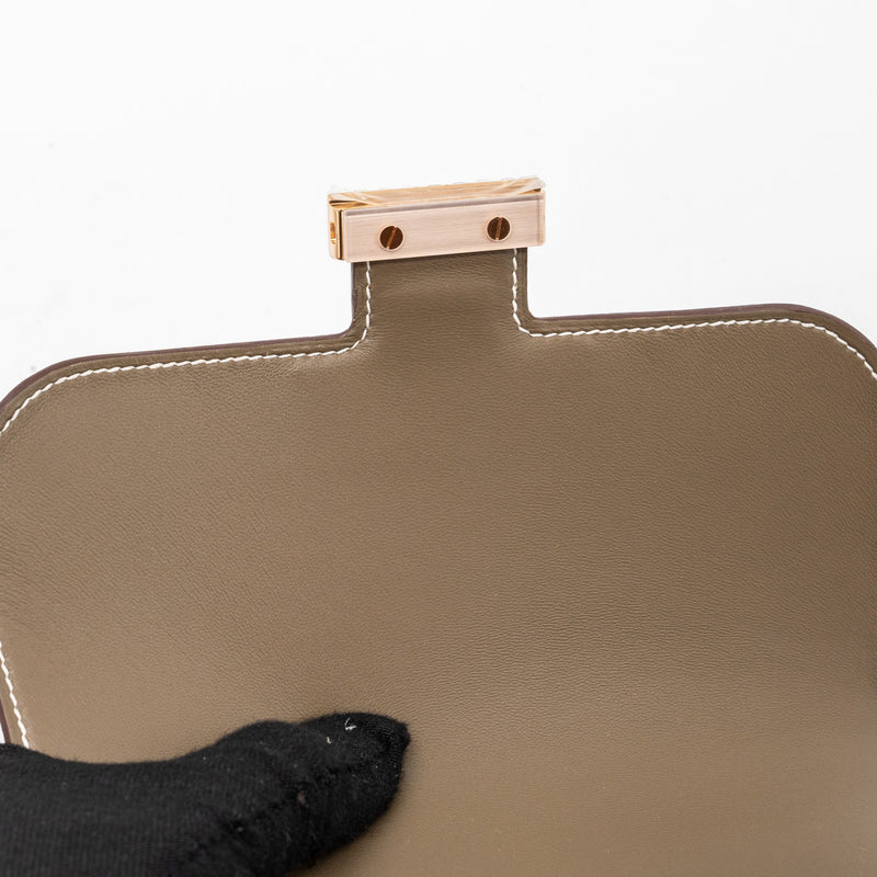 Hermes mini constance Epsom etoupe RGHW stamp B