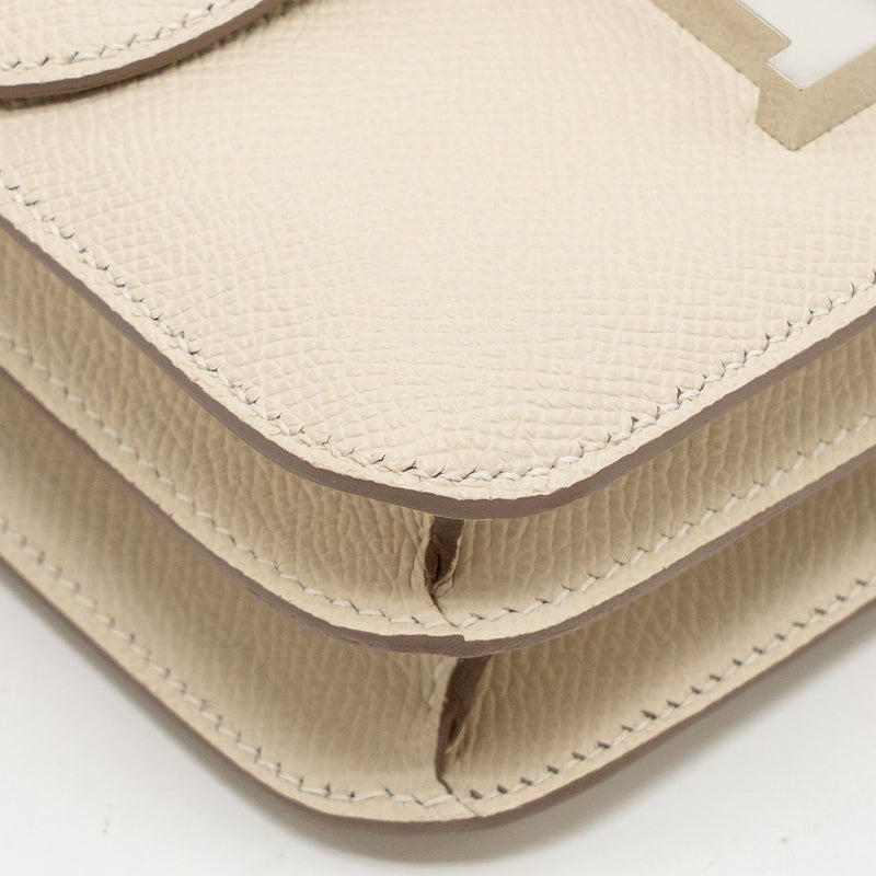 Hermes Mini Constance Epsom Craie SHW Stamp W
