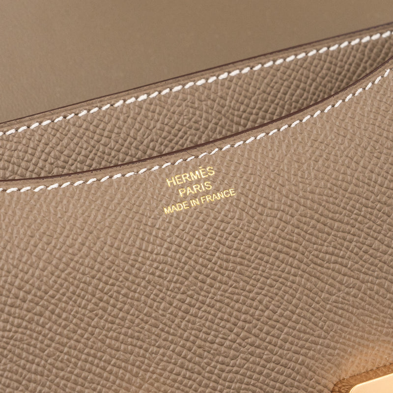 Hermes mini constance Epsom etoupe RGHW stamp B