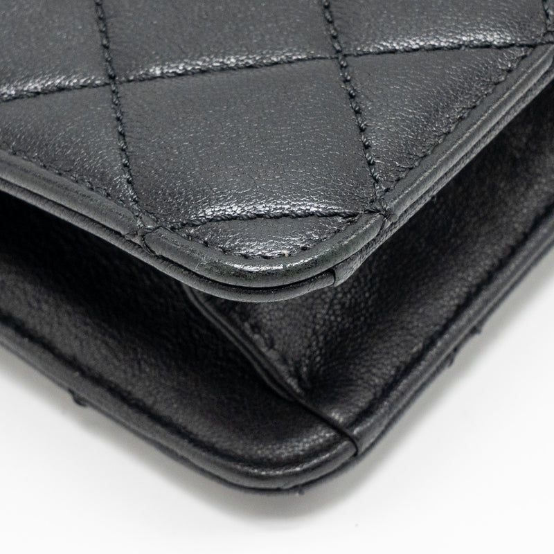 Chanel Beauty Lock Flap Bag Sheepskin Black GHW