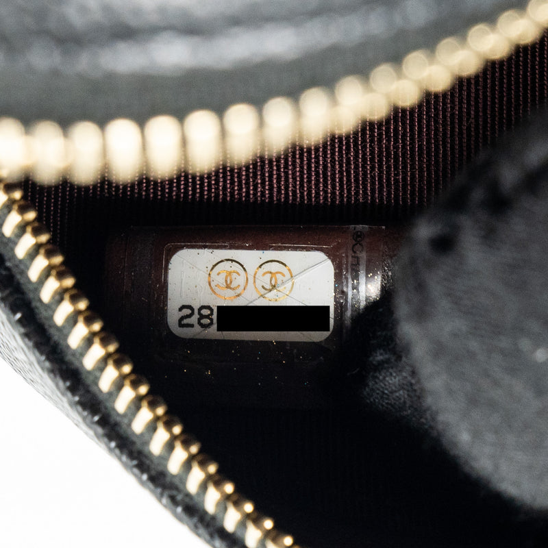 Chanel Round Clutch with Chain Caviar Black LGHW