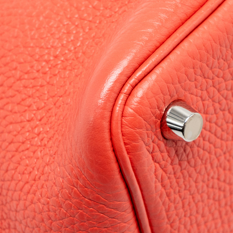Hermes Picotin 18 Lock bag Clemence rose Jaipur SHW stamp C