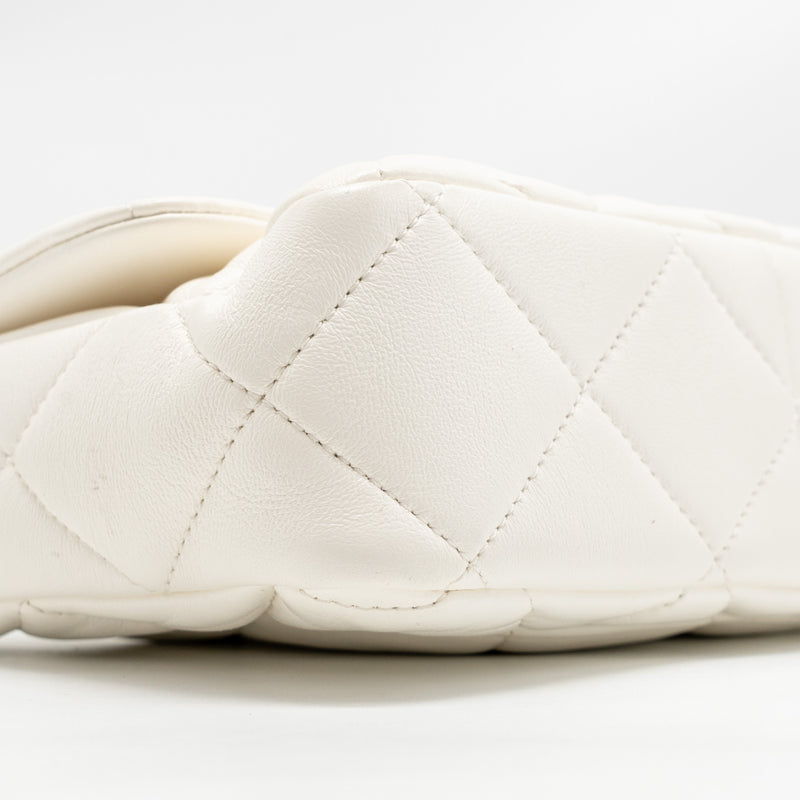 Chanel 23s coco love small flap bag lambskin White GHW (microchip)