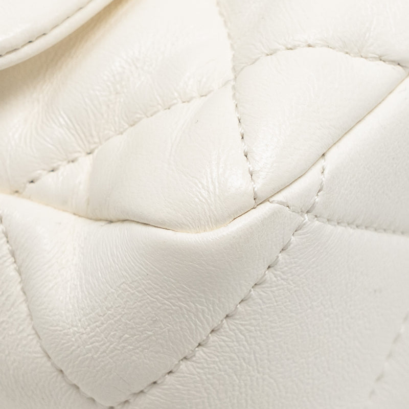 Chanel 23s coco love small flap bag lambskin White GHW (microchip)