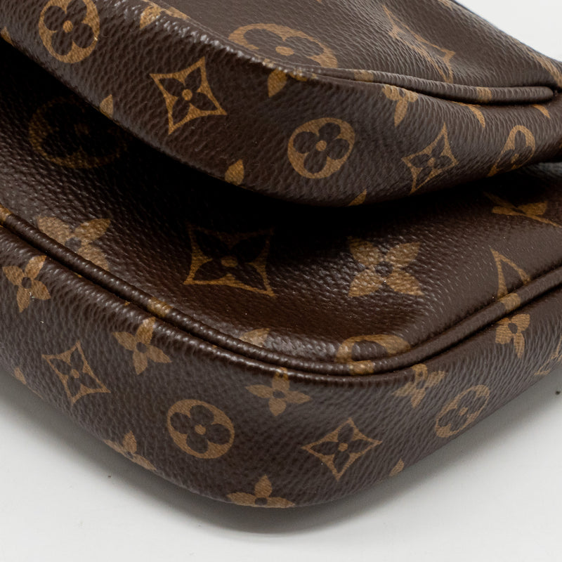 Louis Vuitton Multi Pochette Accessories Khaki Strap Monogram Canvas GHW