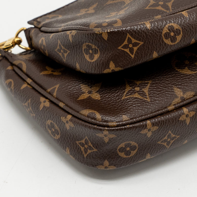 Louis Vuitton Multi Pochette Accessories Khaki Strap Monogram Canvas GHW