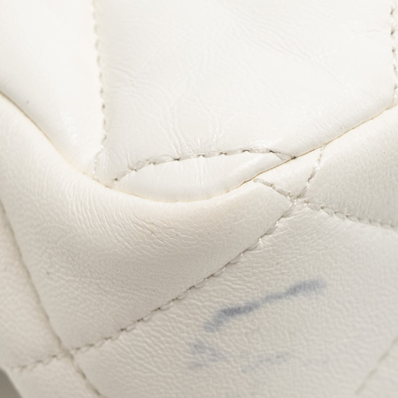 Chanel 23s coco love small flap bag lambskin White GHW (microchip)