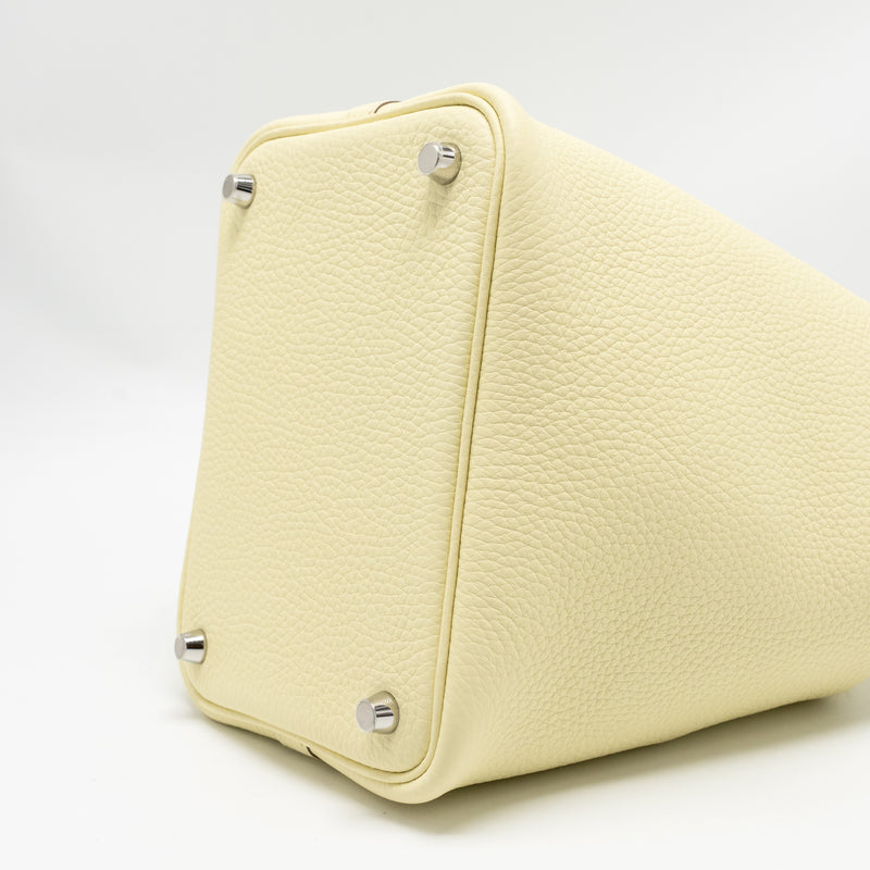 Hermes Picotin 18 Lock Bag Clemence Jaune Milton SHW Stamp K