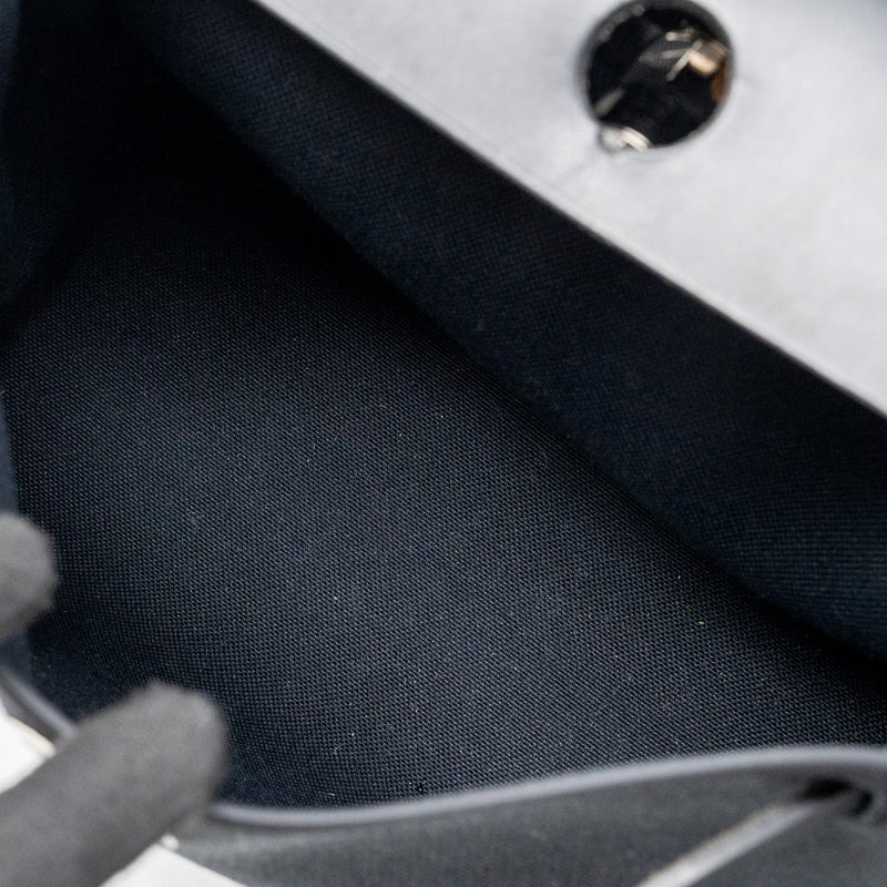Hermes herbag 31 zip bag canvas/ hunter black SHW stamp C