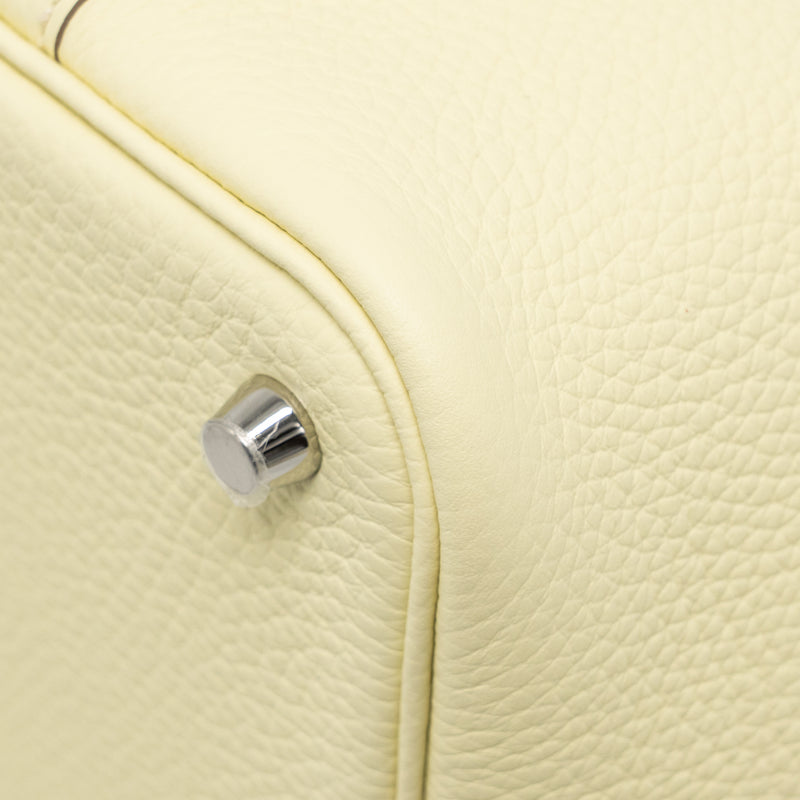 Hermes Picotin 18 Lock Bag Clemence Jaune Milton SHW Stamp K