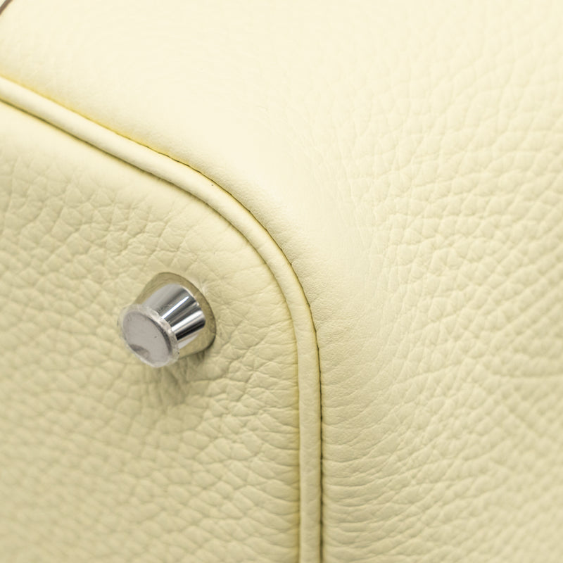 Hermes Picotin 18 Lock Bag Clemence Jaune Milton SHW Stamp K