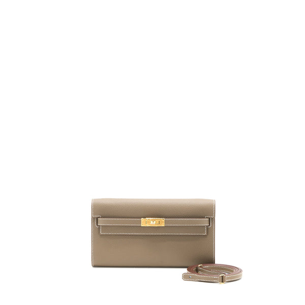 Hermes Classic Kelly to Go Epsom Etoupe GHW Stamp B