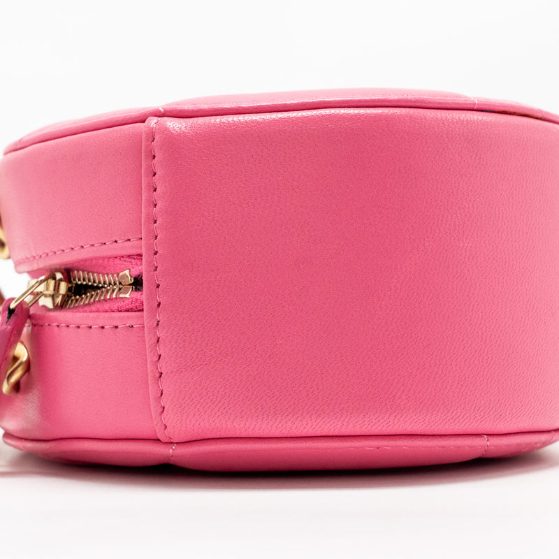 Chanel 19 Round Clutch with Chain Lambskin Pink Multicolour Hardware (Microchip)