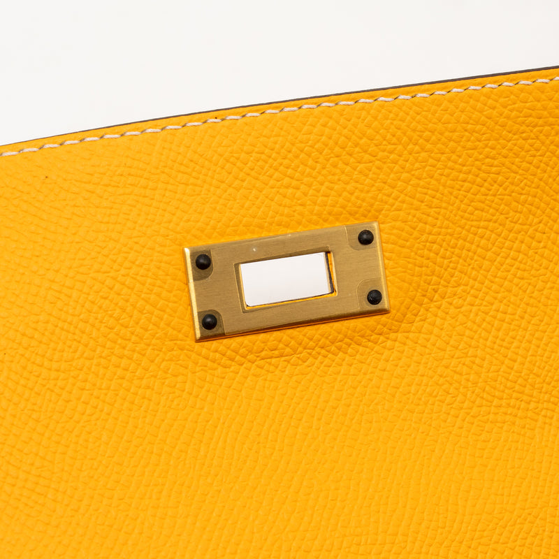 Hermes Kelly 28 Special Order Epsom Jaune D’Or/Craie Brushed GHW Stamp D