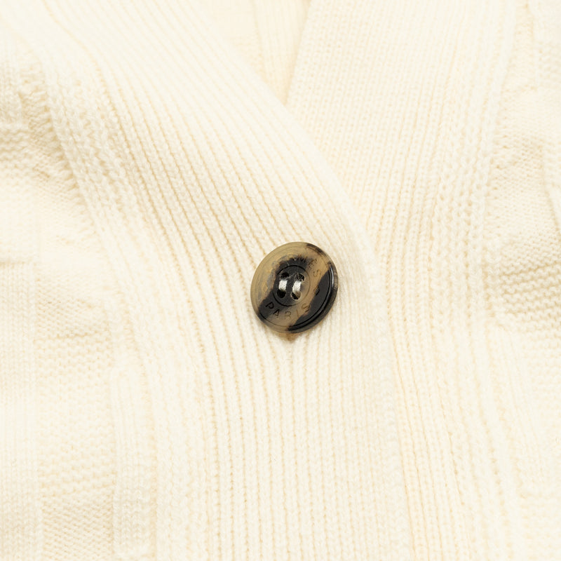 Hermes Size 36 Cardigan Virgin Wool White